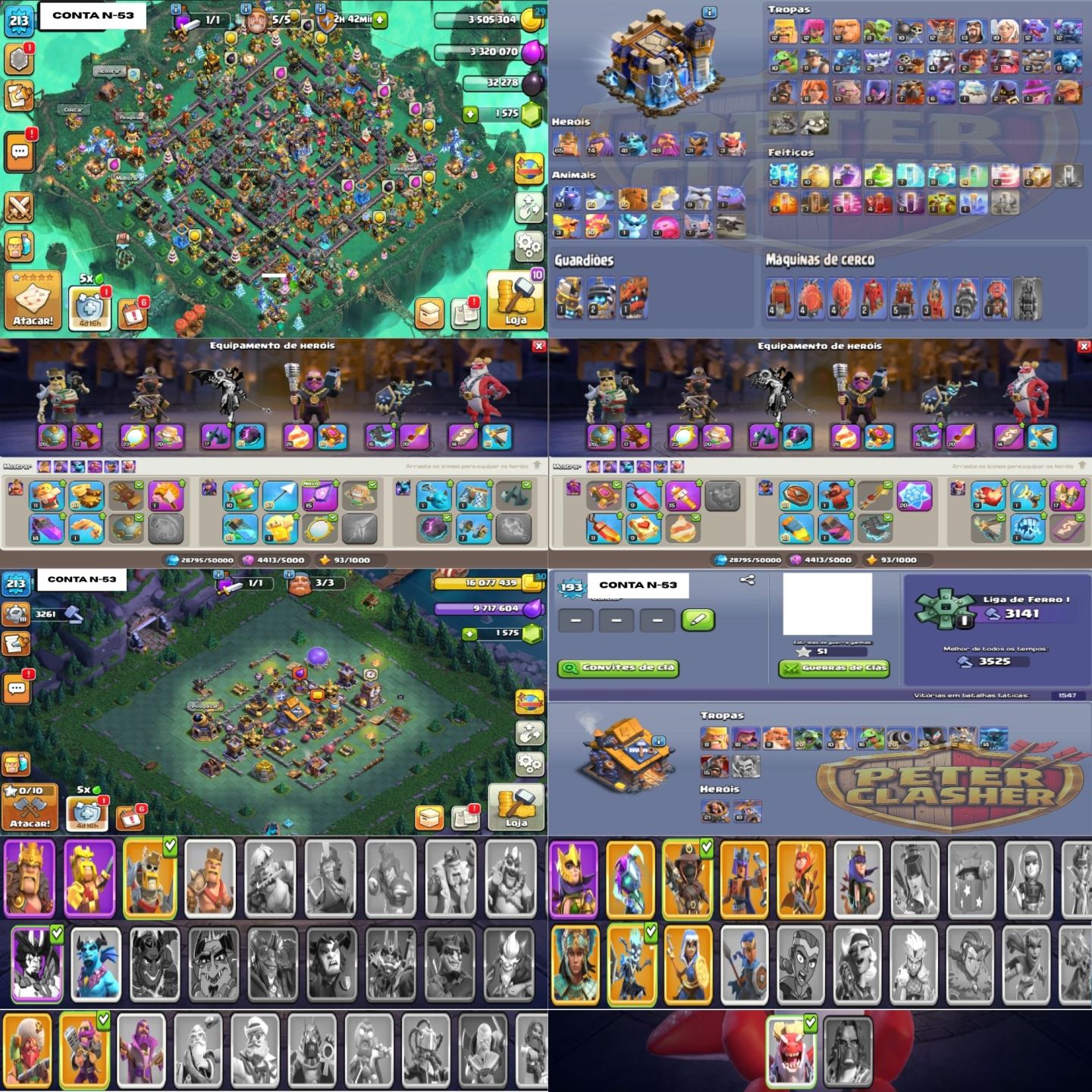 CONTAS CLASH OF CLANS CV12 AO CV18 | 5% OFF | COMPRA SEGURA + ENTREGA RÁPIDA