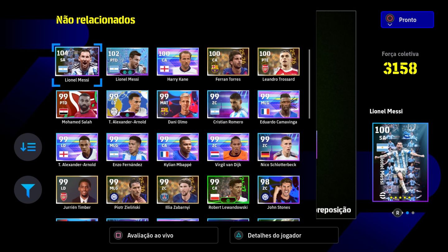 Conta Efootball para PS4/PS5