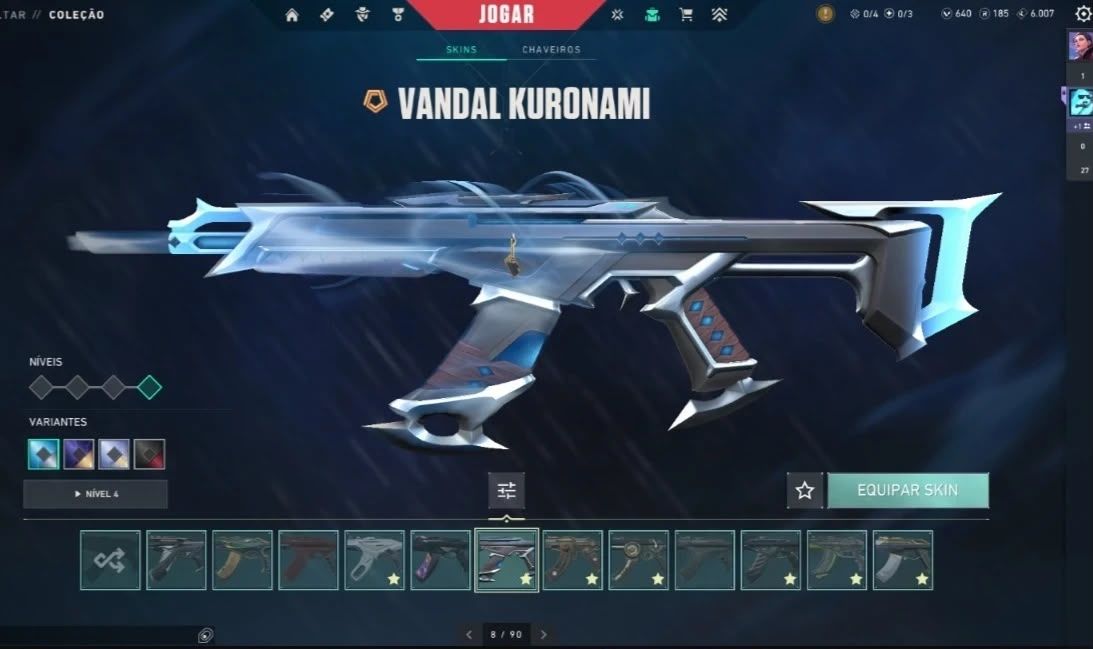 Conta Valorant completa, Karambit RGX, Vandal Kuronami, Sheriff, Operator, Ghost