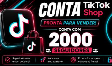 Conta TikTok Shop 2000 seguidores