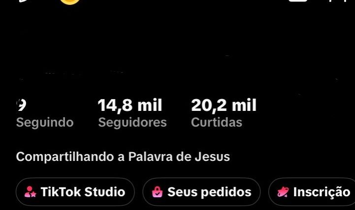 Conta do tiktok com 14k de seguidores