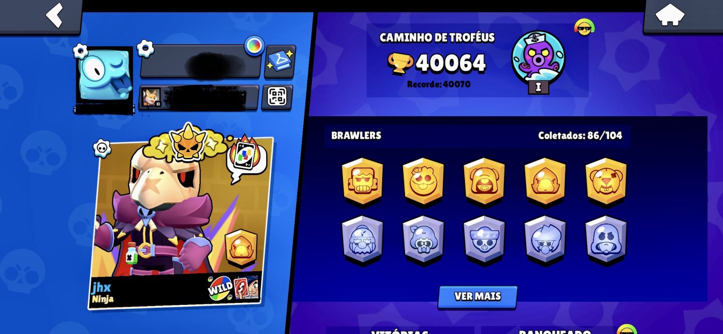 CONTA Brawl Stars 40K Trofeus | Full acesso + Clash royale upada