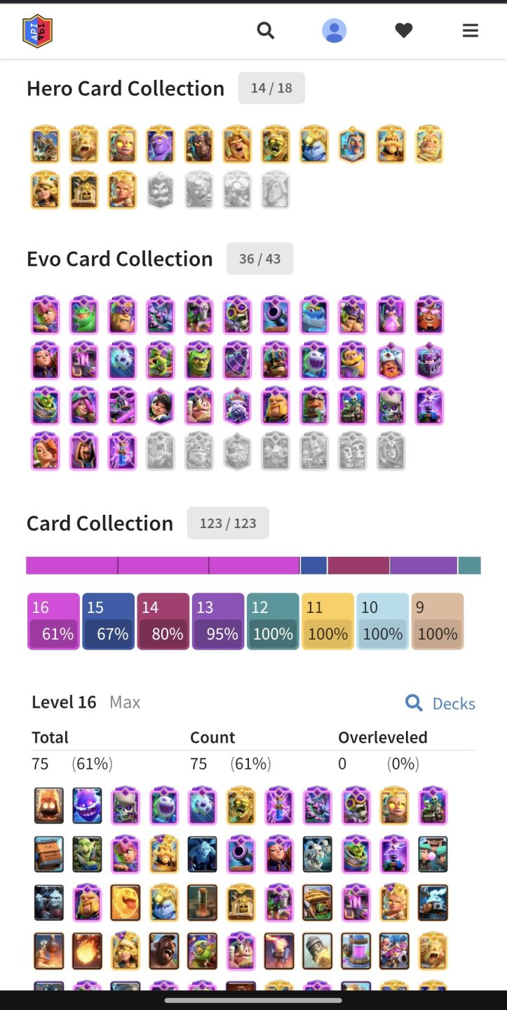 Conta de Clash Royale profissional e competitivo.