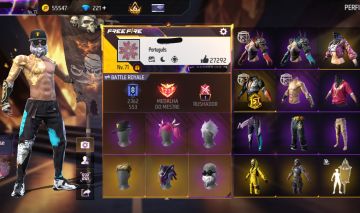 CONTA FREE FIRE COM SEGUNDO PASSE, BANDEIRAO, BARBINHA, PUNHO, 650+ PEITORAIS
