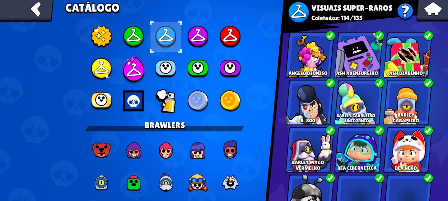 CONTA BRAWL STARS FULL 11 + SKINS RARAS E TODAS HIPERCARGAS