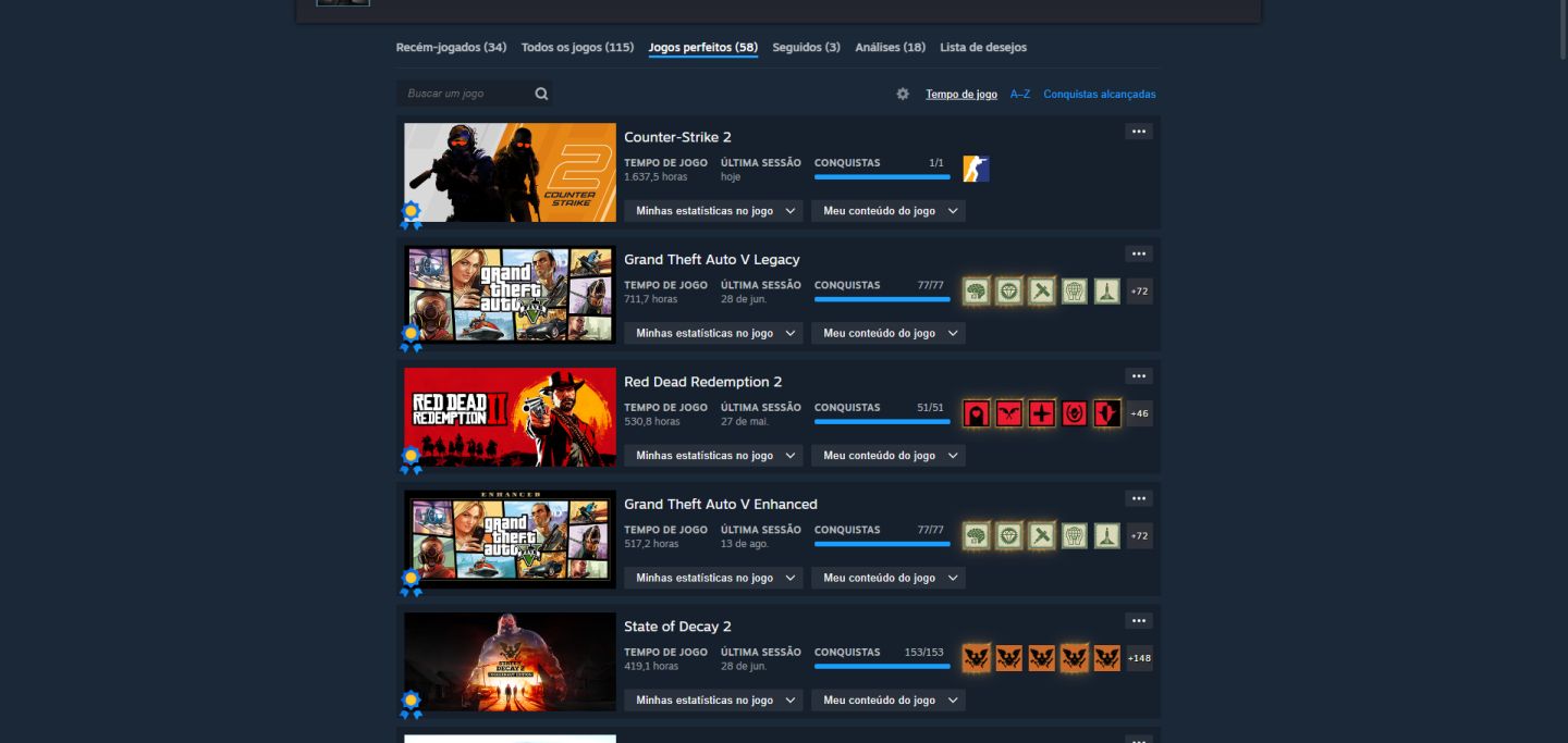 Conta steam cs prime com quase 2k de hora + vários jogos (inclusive platinados!)