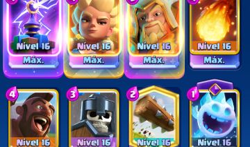 CONTA CLASH ROYALE TOP DECK FULL 16 LIGA 4 E MT ++