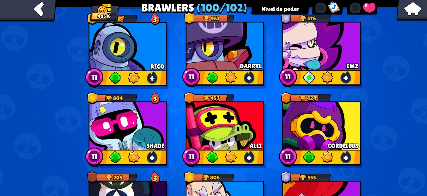 Conta Brawl Stars antiga 40+ troféus 100+ brawlers