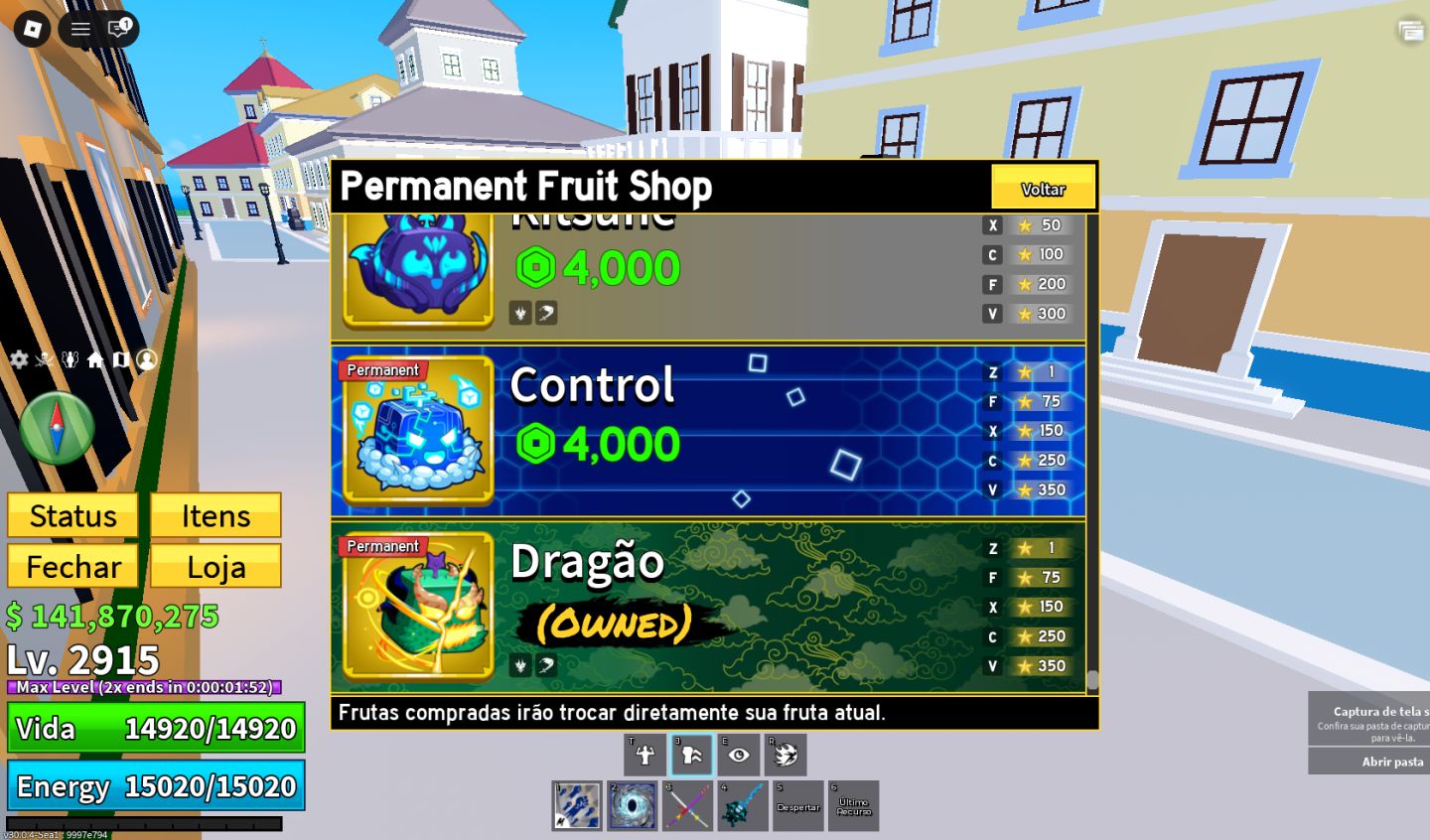 Conta completa de blox fruits