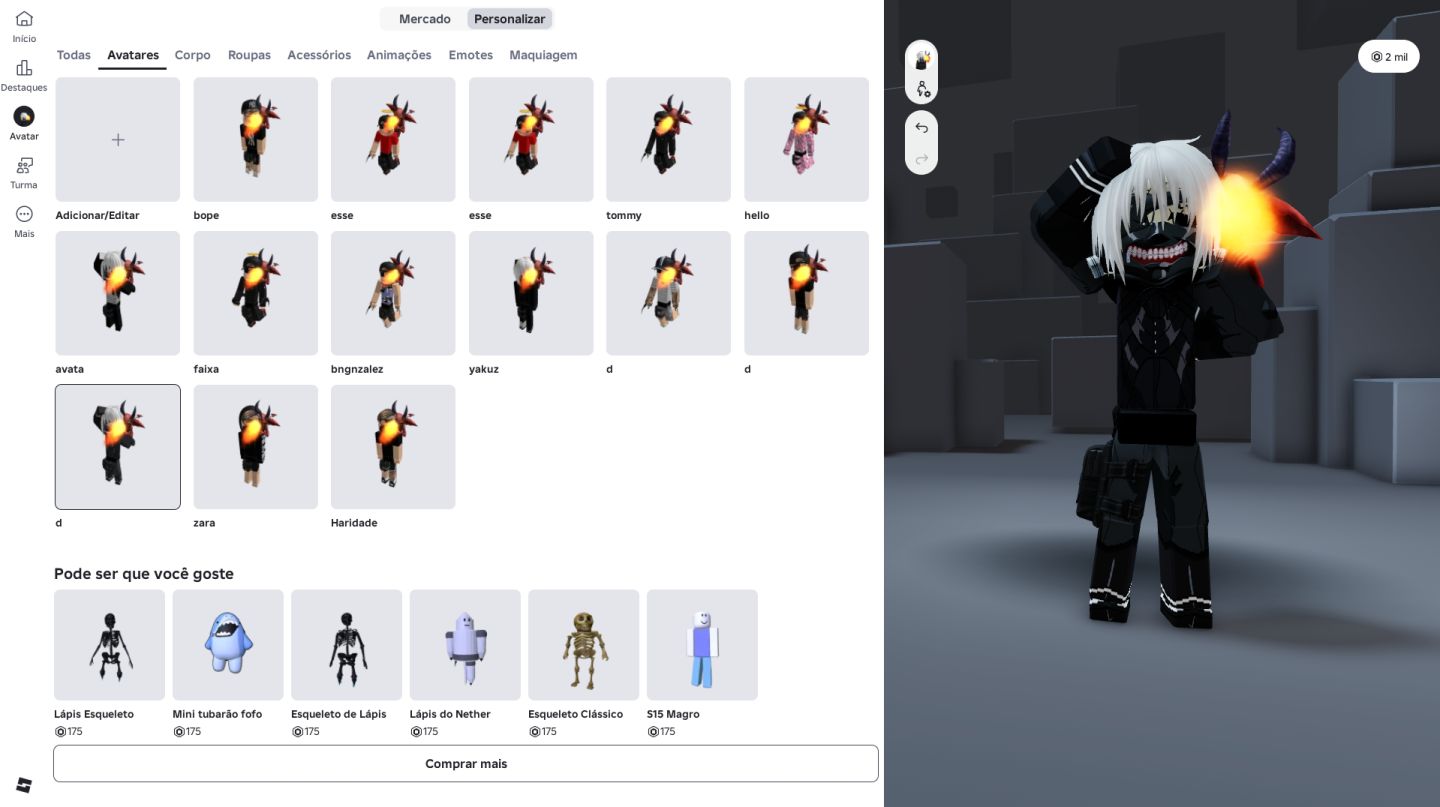 CONTA ROBLOX | +10K ROBUX INVESTIDOS | DELIQUENT DEMON