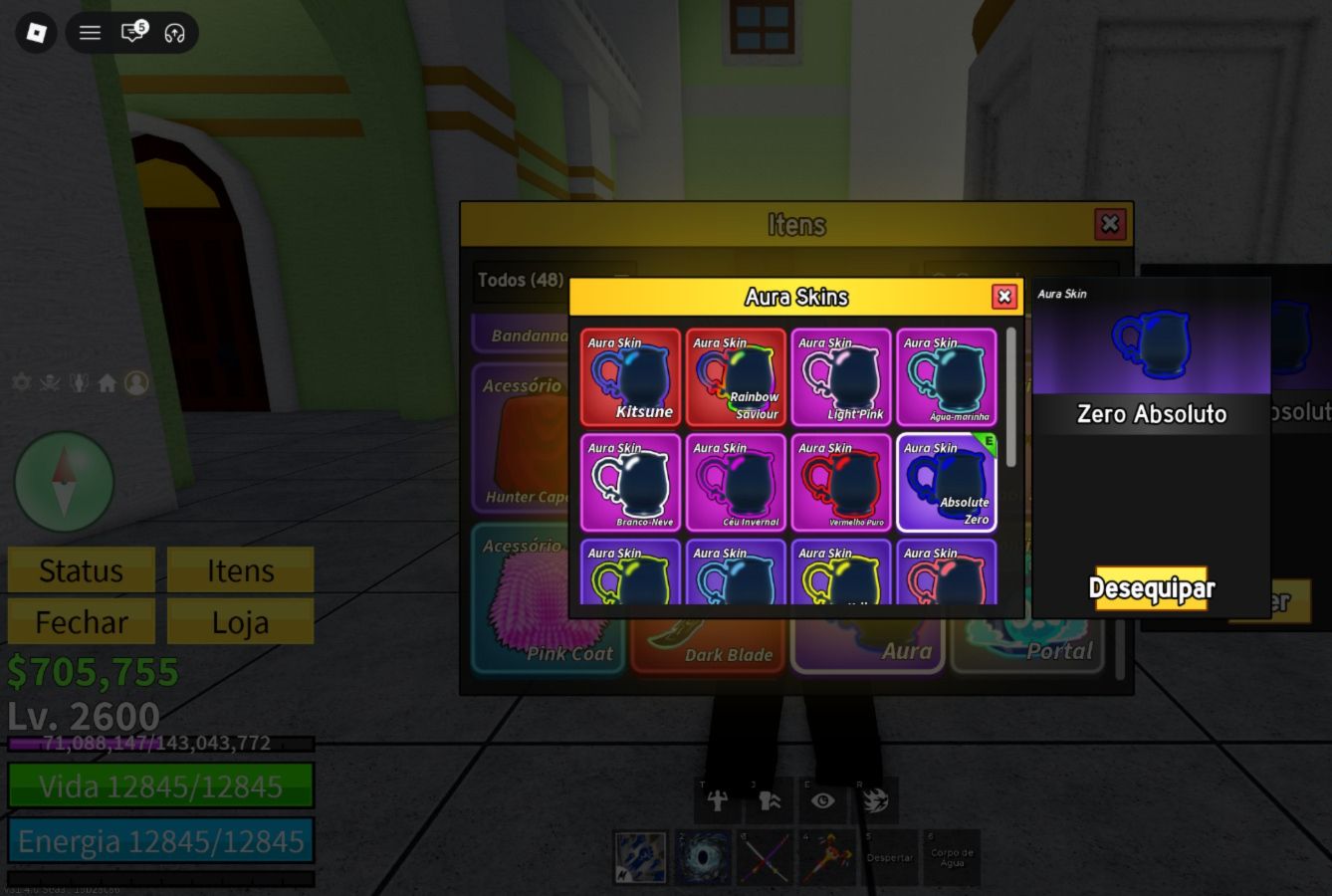 Conta de roblox upada em blox fruits e outros jogos