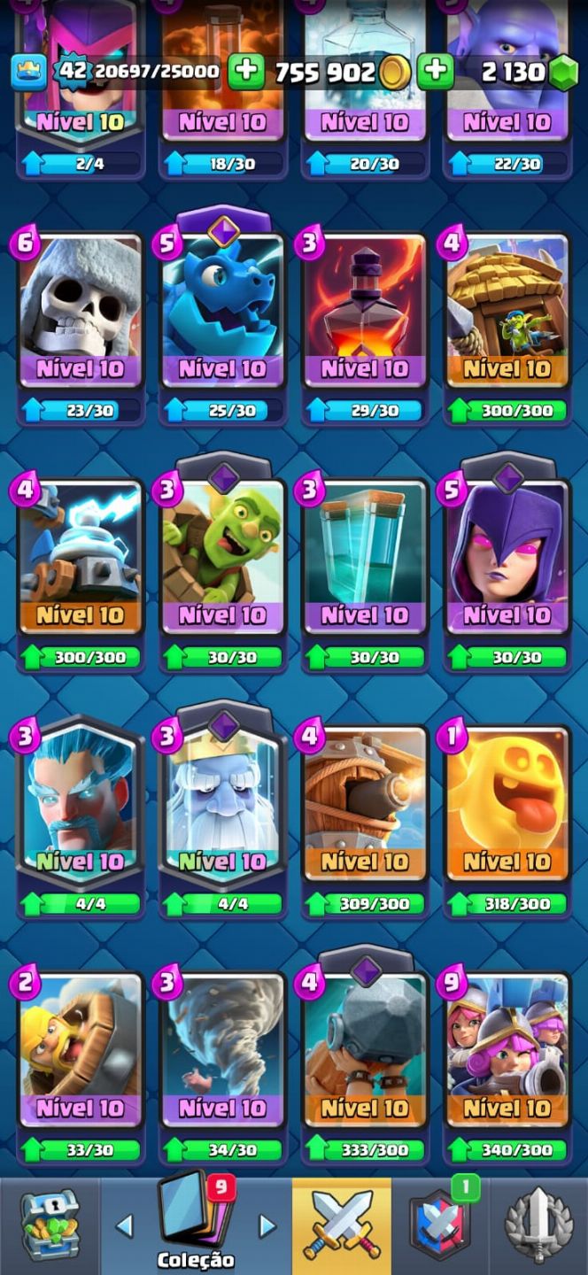 Conta Clash Royale 8620 Troféus Antiga(2017)