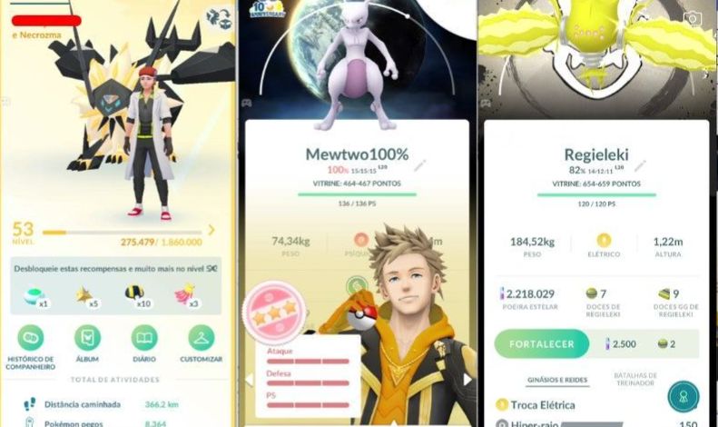 CONTA POKEMON GO LEVEL 53 | 173 LENDARIO | 100 BRILHANTE | NECROZMA DUSK MANE