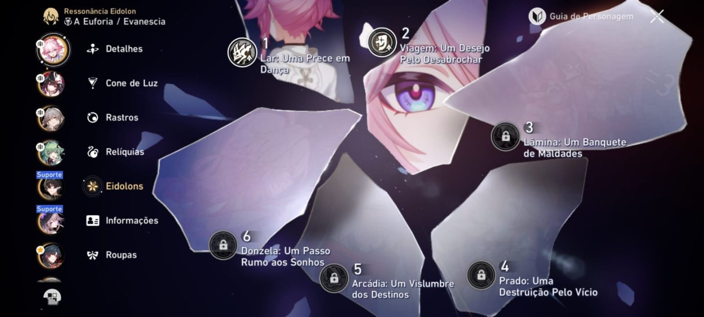 CONTA HONKAI STAR RAIL COM EVANESCIA E2S1 E BANNER GARANTIDO