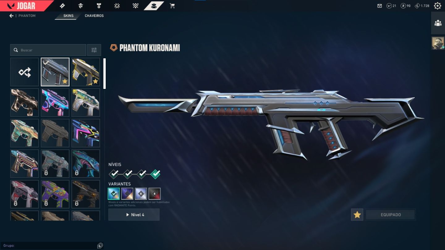 4-5k em skins, dona única e total acesso, podemos negociar valor
