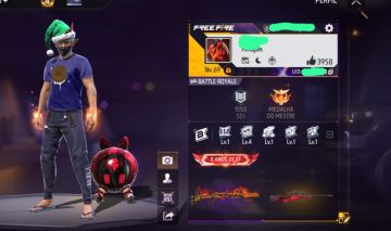 CONTA FREE FIRE 8 DÍGITOS 8 ANOS DE FF SOMBRA ROXA BARBA DO VELHO ANGELICAL
