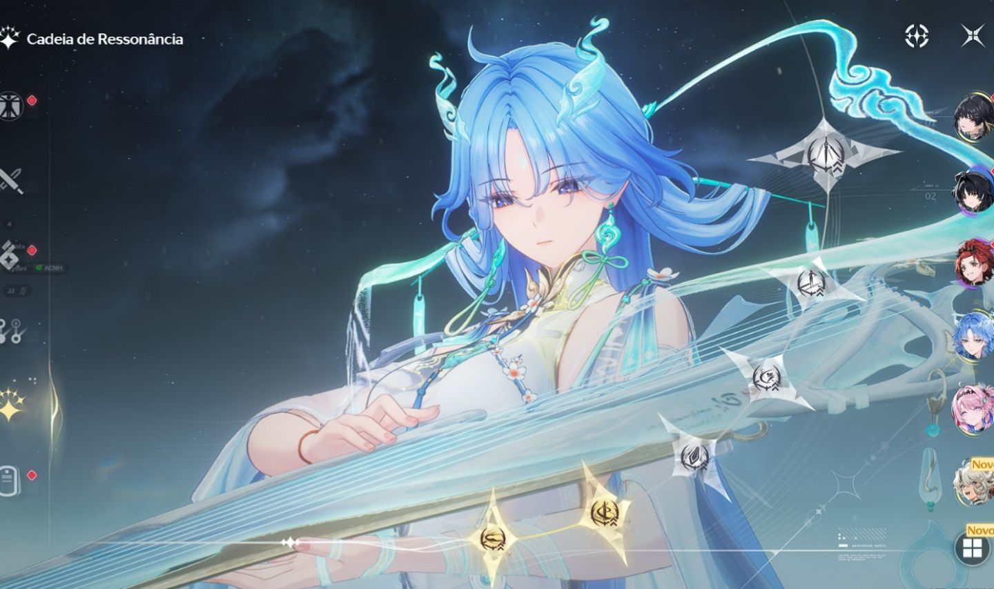 Qingxiao R2+arma + Denia + Arma + 120 Maré Brilhante + Baú com arma 5 estrelas