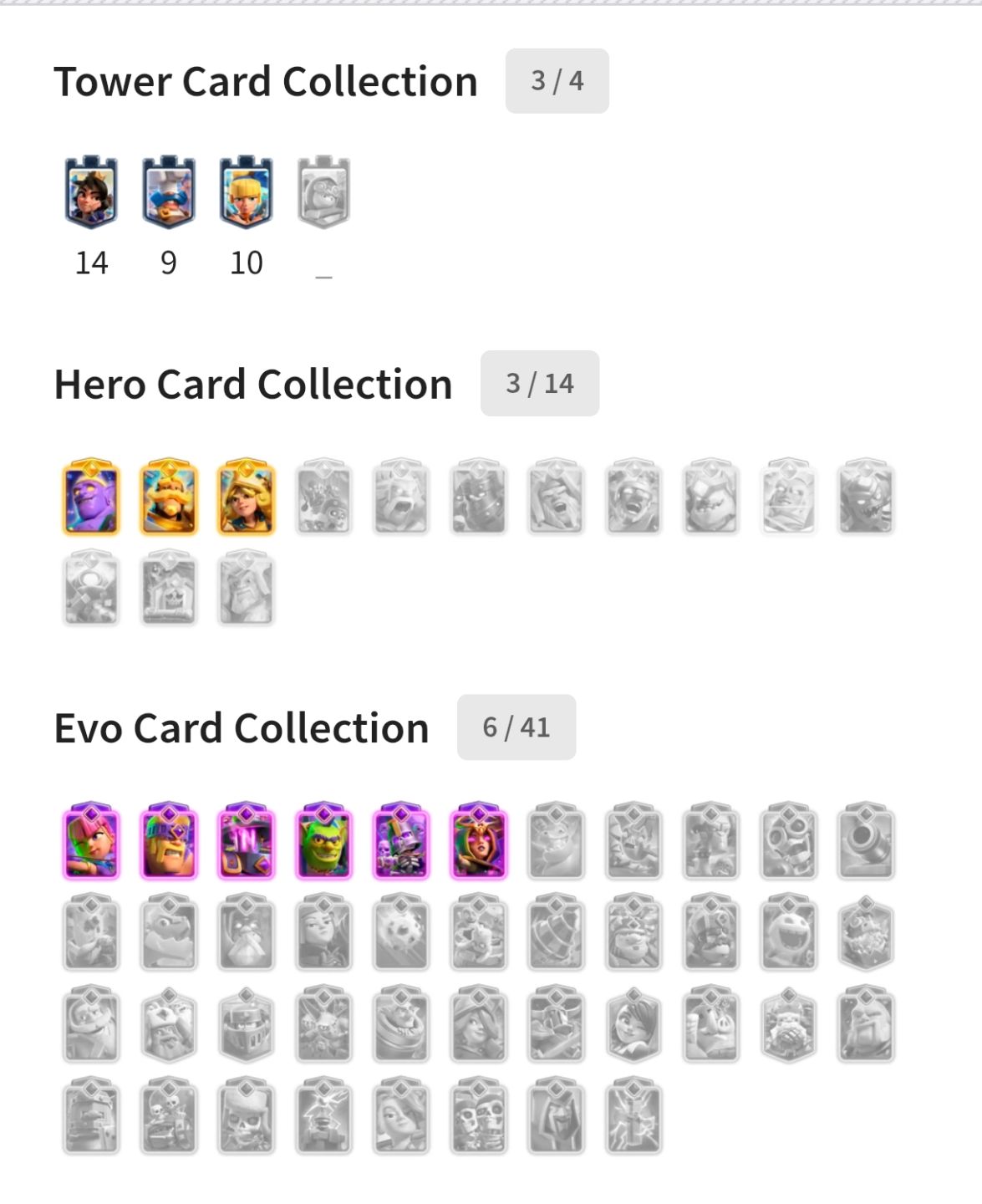 Conta de Clash Royale lv14