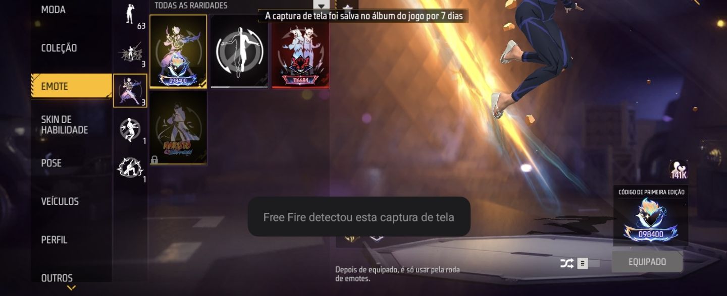 Conta de Free Fire Muito Boa, De Conta de 2017 Muito Boa a venda, Prime 7.