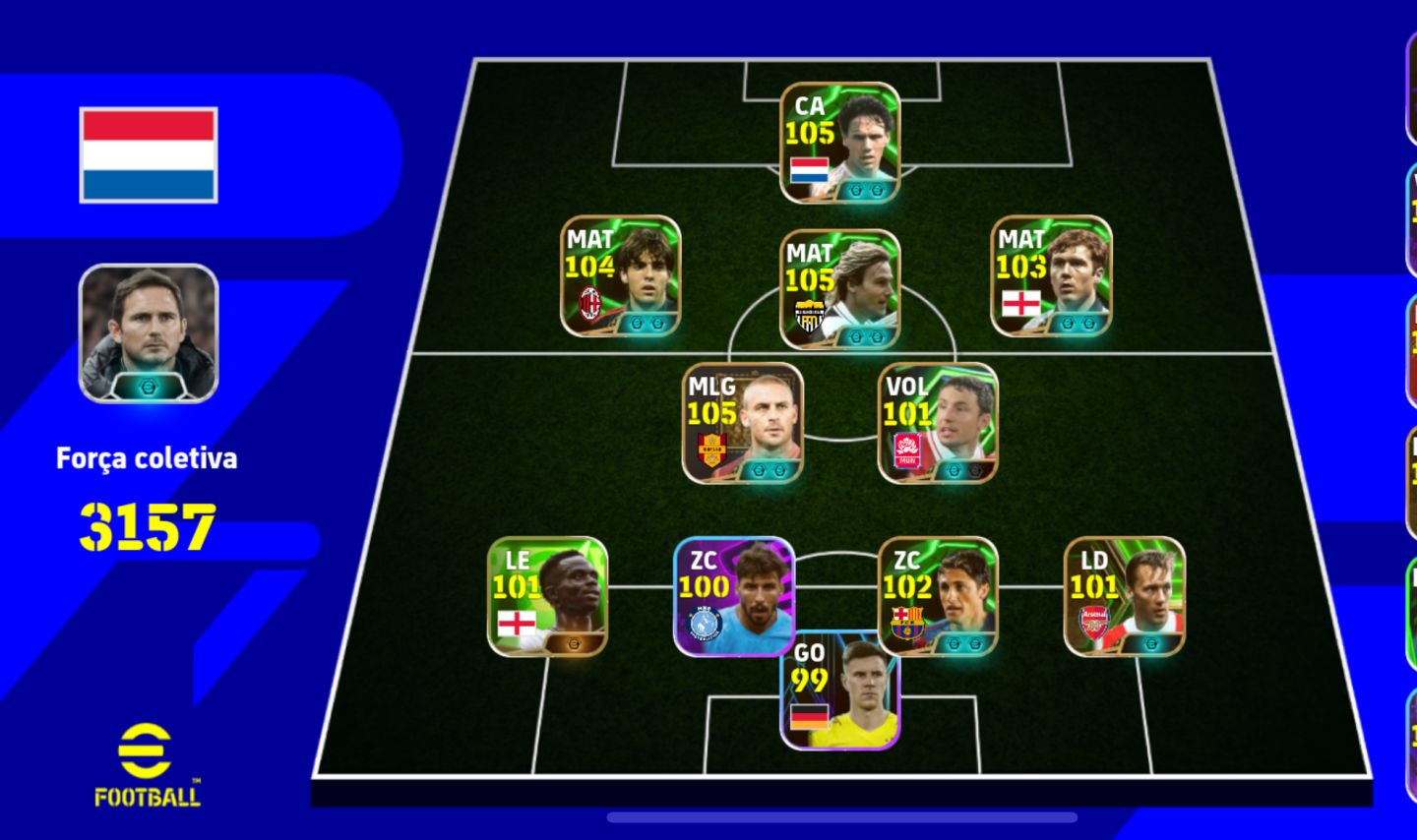 CONTA EFOOTBALL | VAN BASTEN + KAKÁ + NEDVD + SCHOLES + DE ROSSI