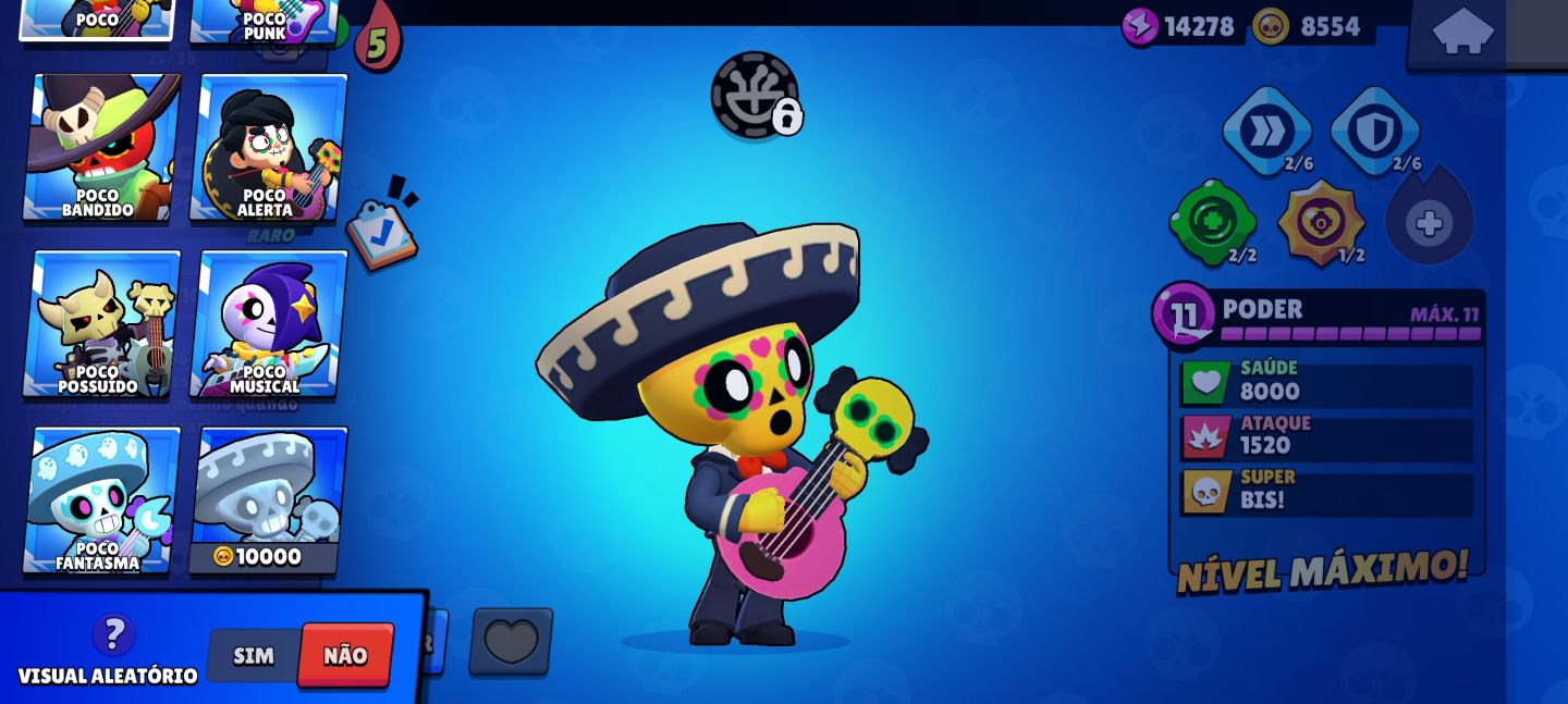 Conta de brawl stars, muitas skins Brawlers upados é muito mais