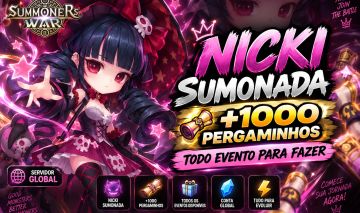 NICKI GLOBAL 1000 PERGAMINHOS! [SUMONADA] - CONTA STARTER COM TUDO PARA FAZER!
