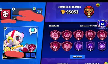 CONTA BRAWL STARS 95K TROFEUS / MUITO BOA / 419 SKINS