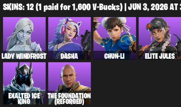 Conta Fortnite 12 Skins | Chun-Li, Bugs Bunny + Boogie Down