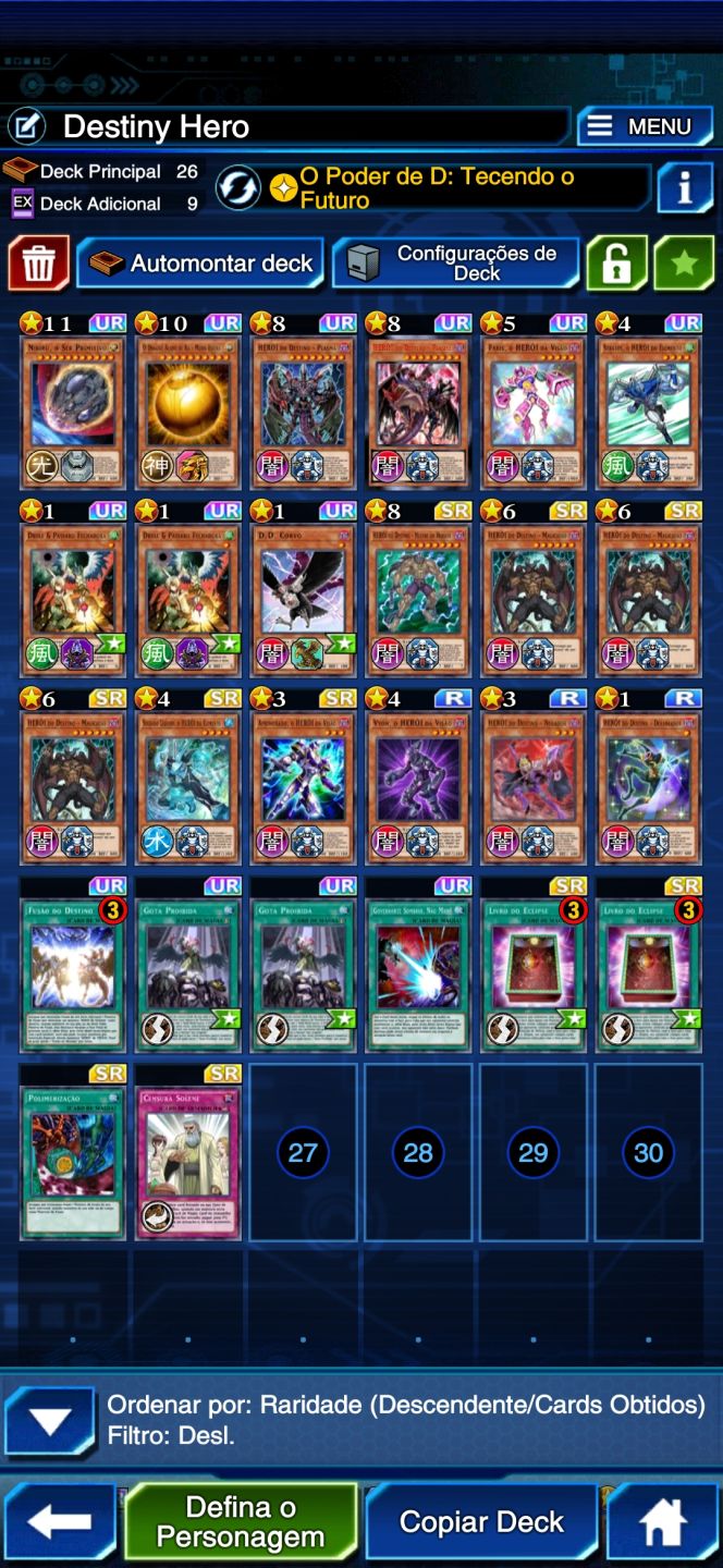 Conta Yugioh Duel links Com decks metas