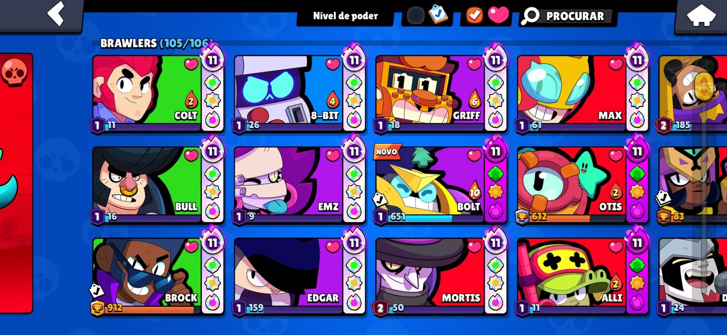 CONTA BRAWL STARS FULL + DE 95 BRAWLERS PODE 11 E BUFFIES