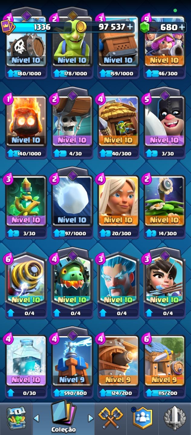 CONTA CLASH ROYALE À VENDA! ALTO NÍVEL, CARTAS EVOLUÍDAS E ELENCO TOP!