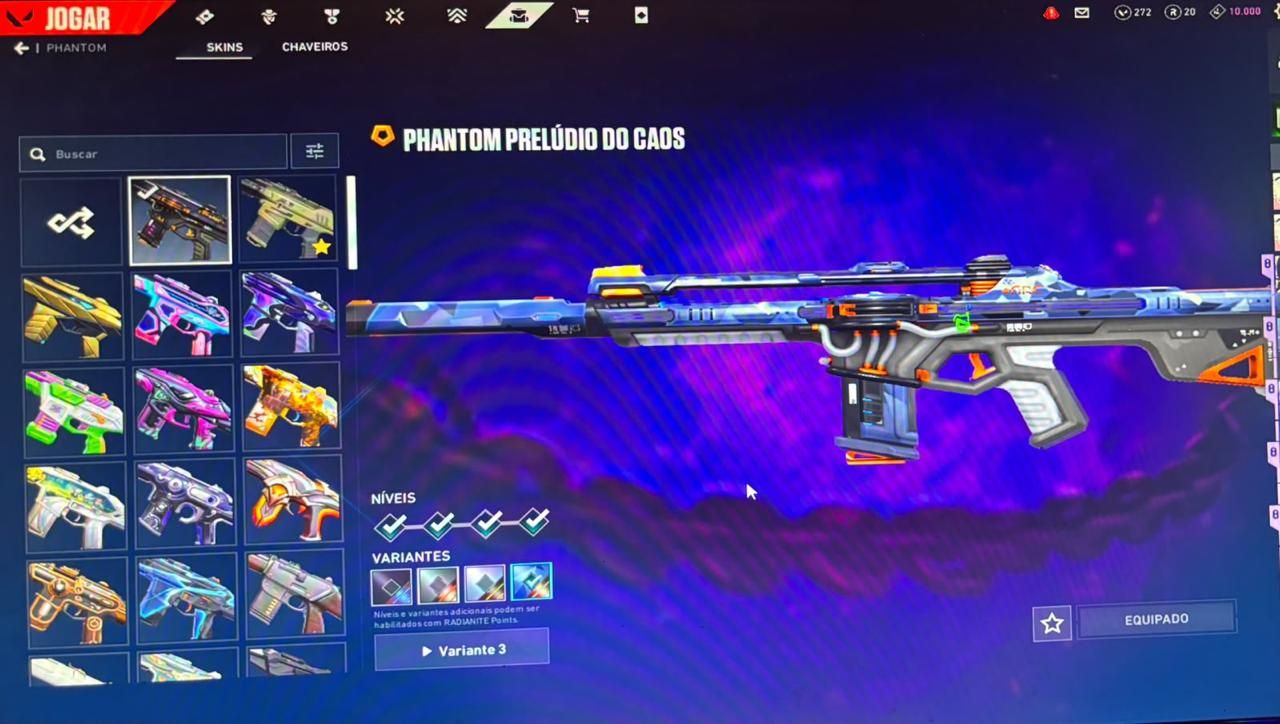 Conta valorant com mais de 2k gastos , elo atual plat 1