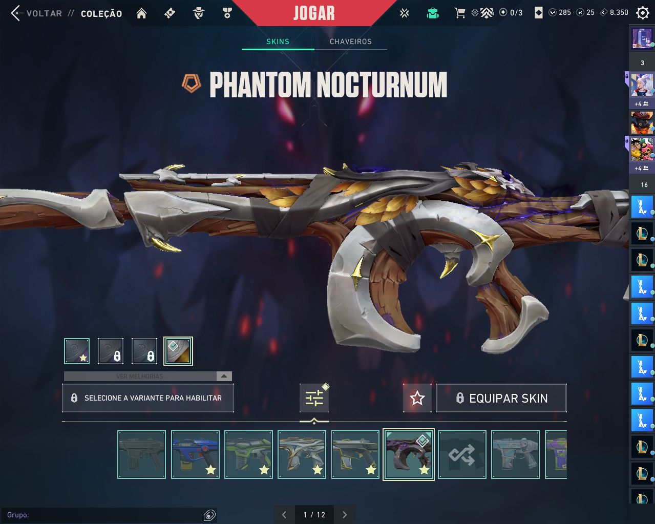 Conta de valorant com skins raras vandal champions, arcane e kuronami 2.0