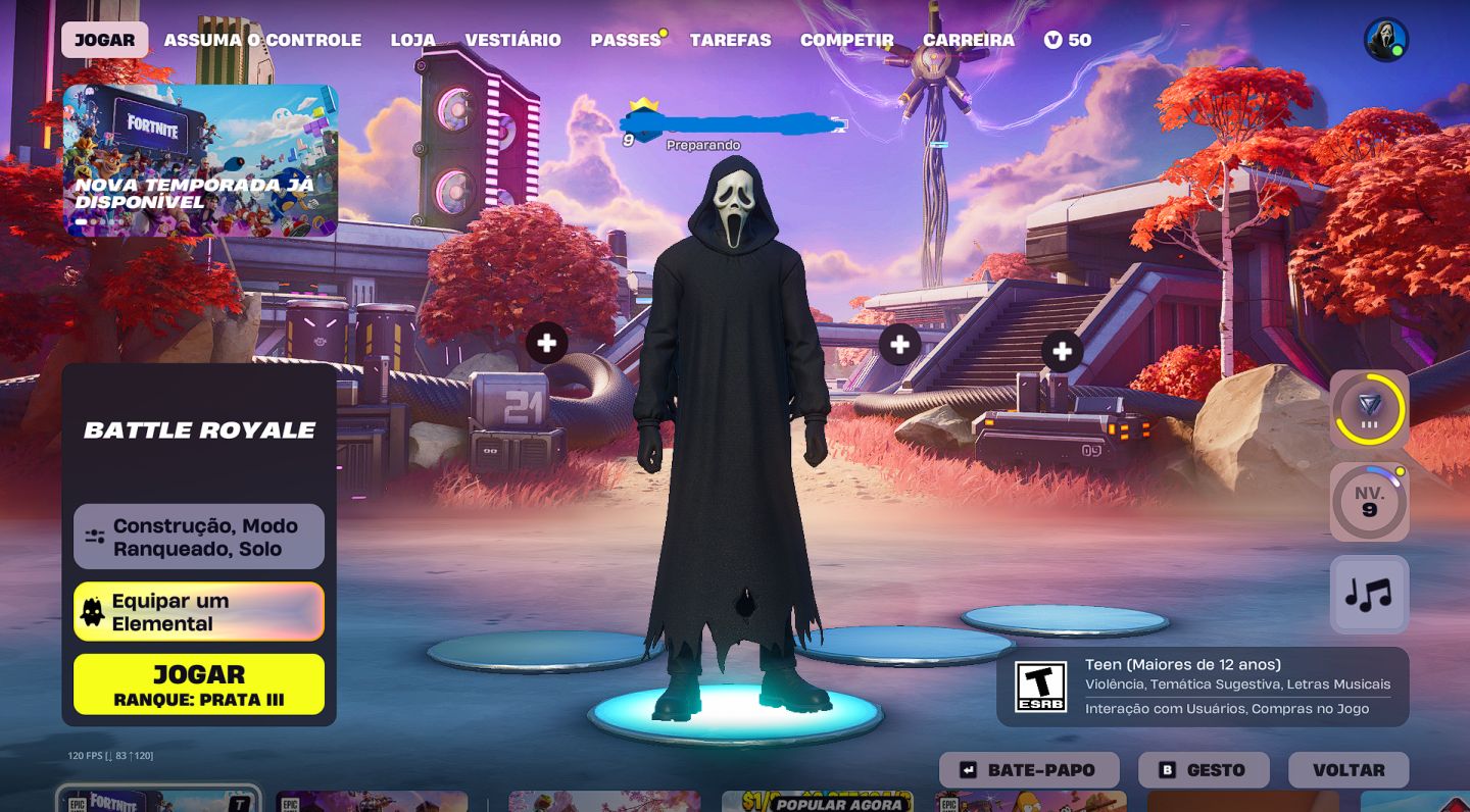 CONTA FORTNITE SKIN FERRARI, GHOST FACE, EREN, SKIN EXCLUSIVA XBOX