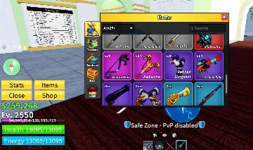 Entrega automática Conta Blox Fruits Level Max (2550) | CDK + SG + Godhuman |