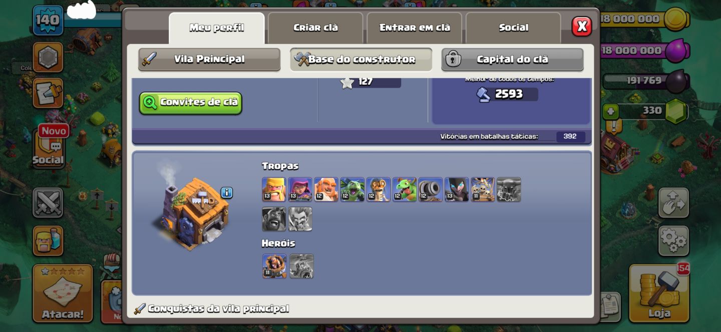 CONTA DE CLAHS OF CLANS CV 13 SEMI FULL