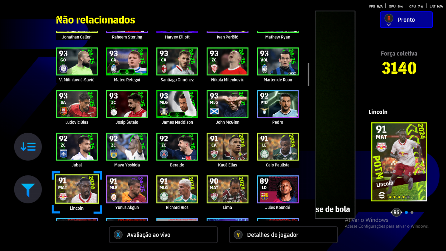 Efootball2025 conta de pc stean,todos jogadores bugados Neymar 105 duplo inpeto