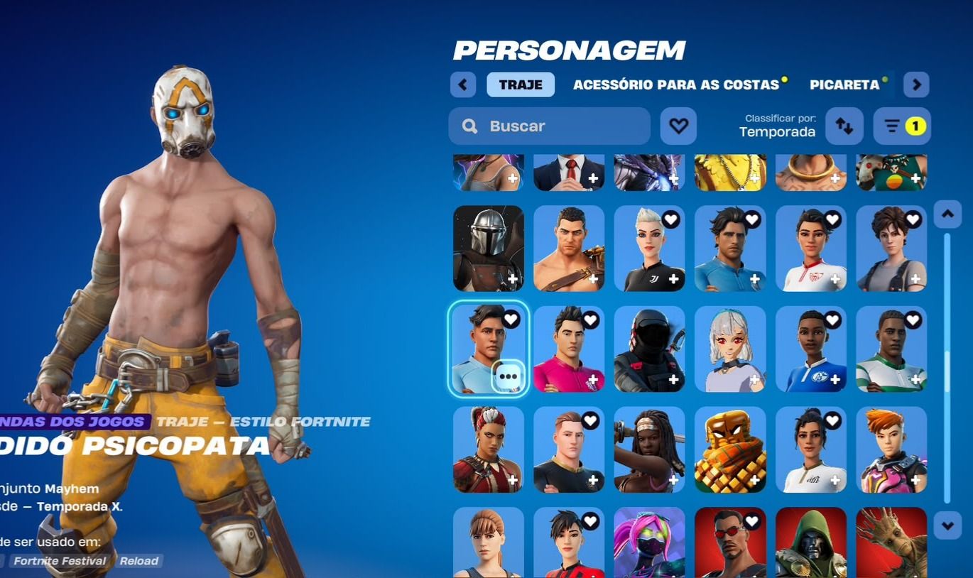 CONTINHA DE FORTNITE NO JEITO, 388 SKINS E 344 PICARETAS + PASSE DA TEMPORADA 3