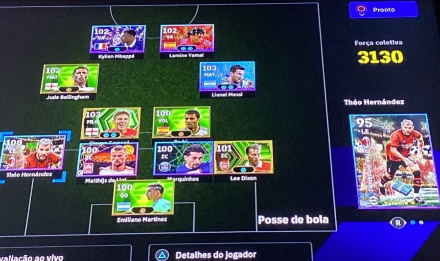 Conta efootball(psn) com pack da França comprado e vários jogadores antigos
