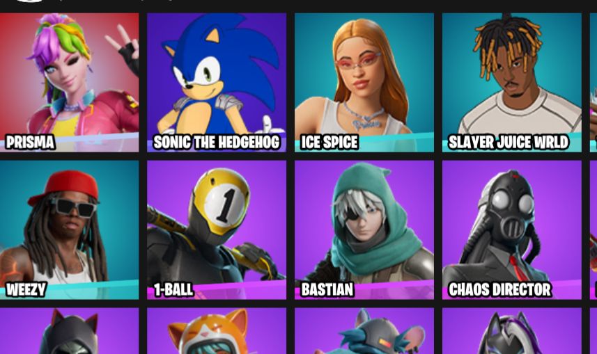 Conta de Fortnite com Ice Spice Lil Wayne Lil Tecca e Varinha estelar