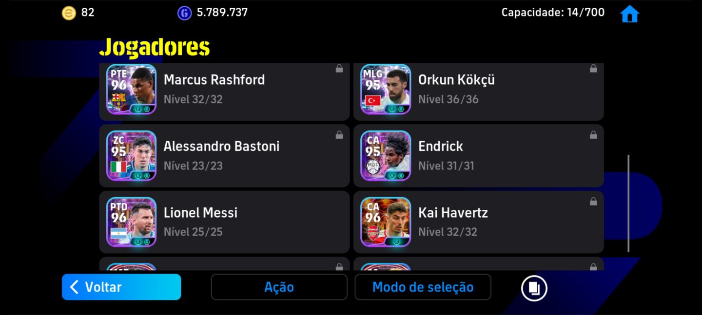 Conta Topzinha Efootball Mobile