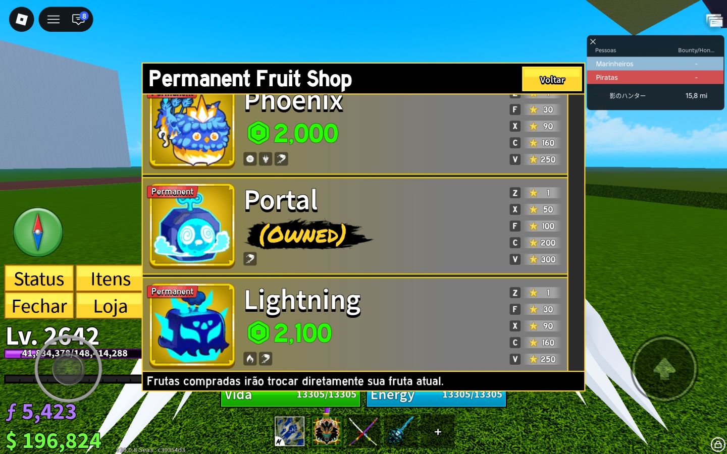 Conta blox fruits