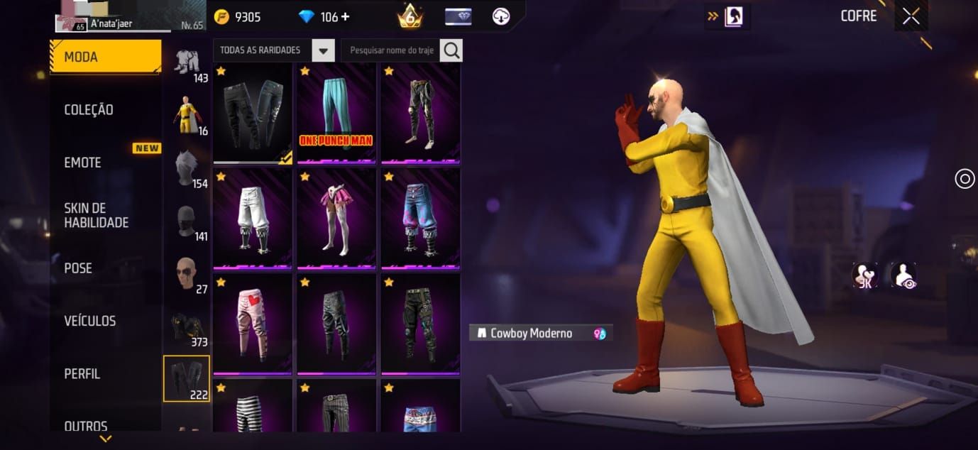 CONTA FREE FIRE GEMADA, PRIME 6, ID 8 DIGITOS RARÍSSIMA!!