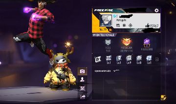 Conta Free Fire com muita roupa e passes antigos