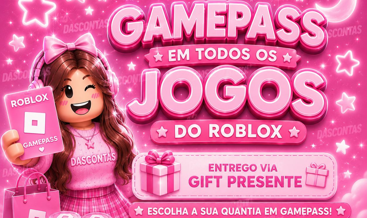 GAMEPASS EM QUALQUER JOGO NO ROBLOX ESCOLHA A SUA QUANTIA - ENTREGA RAPIDA