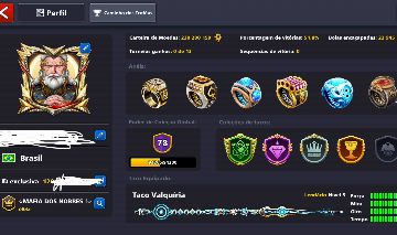 Conta 8 Ball Pool Rara 13 Tacos Full + 20 Lendários + Bismuto e Soberano Full