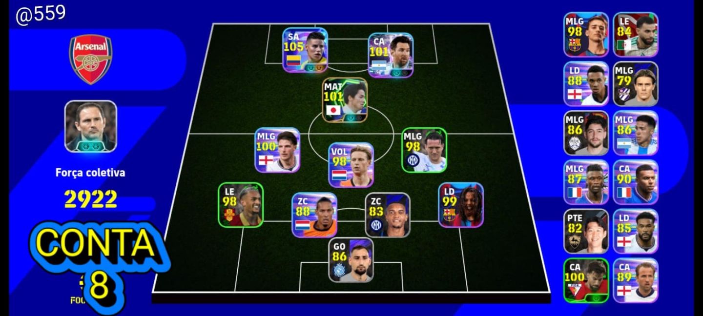 CONTAS EFOOTBALL MOBILE| COM NEYMAR BLITZ CURLER DO SANTOS