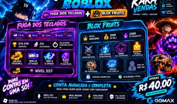 FUGA DOS TECLADOS + BLOX FRUITS CONTA COMPLETA POR R$40!