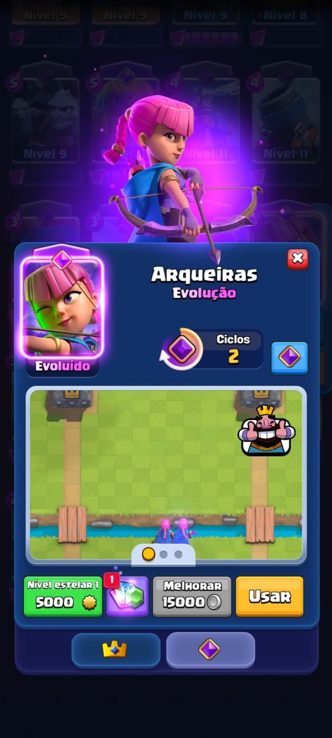 Promoção! Clash Royale Torre Rei Nv12 Arena 19 + 5610 Gemas + Cartas Evoluidas