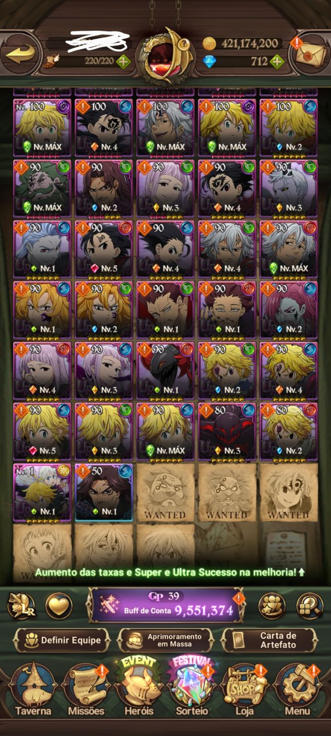 7DS GRAND CROSS, CONTA MAIS DE 9M BOX, EMD GAME